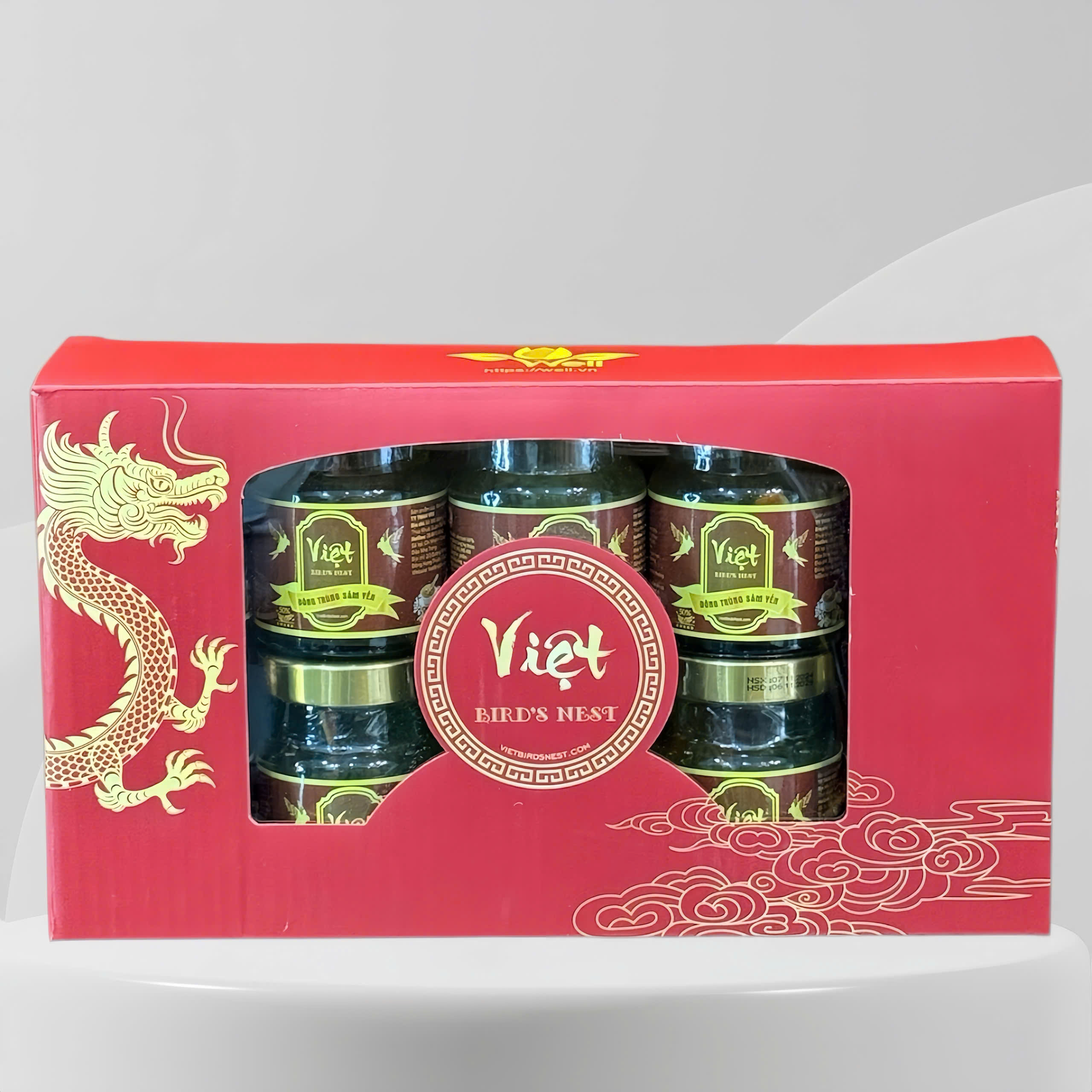 Hộp 10 hũ Sâm Yến Đông trùng Việt Bird's Nest