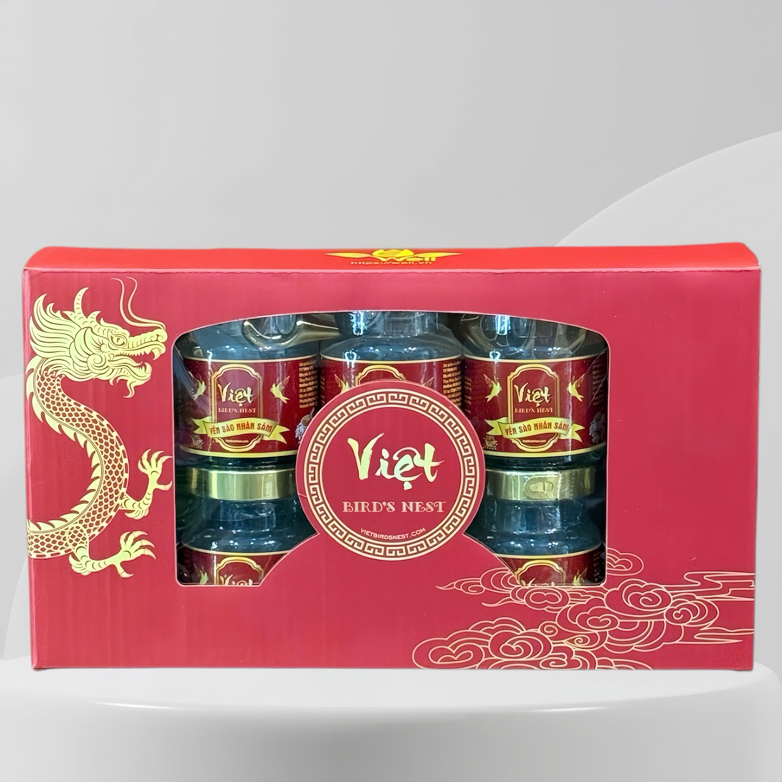 Hộp 10 hũ yến chưng Nhân sâm Việt Bird's Nest 