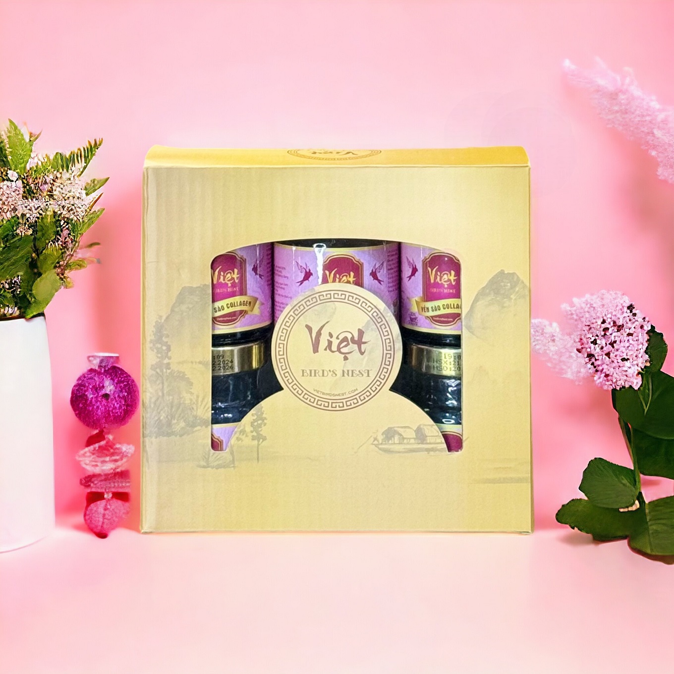 Hộp 6 hũ yến sào collagen Việt Bird's Nest 